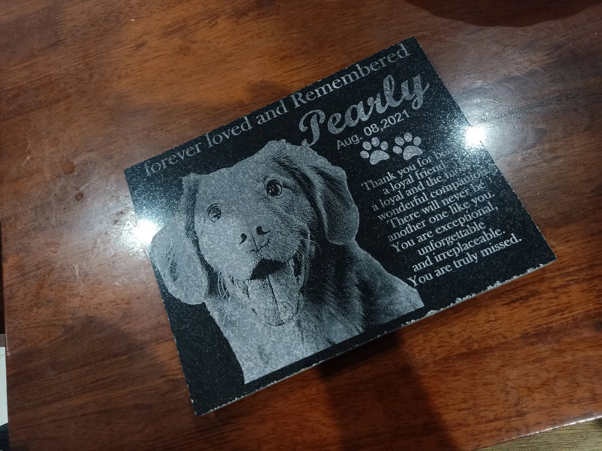 Laser Engraved Lapida