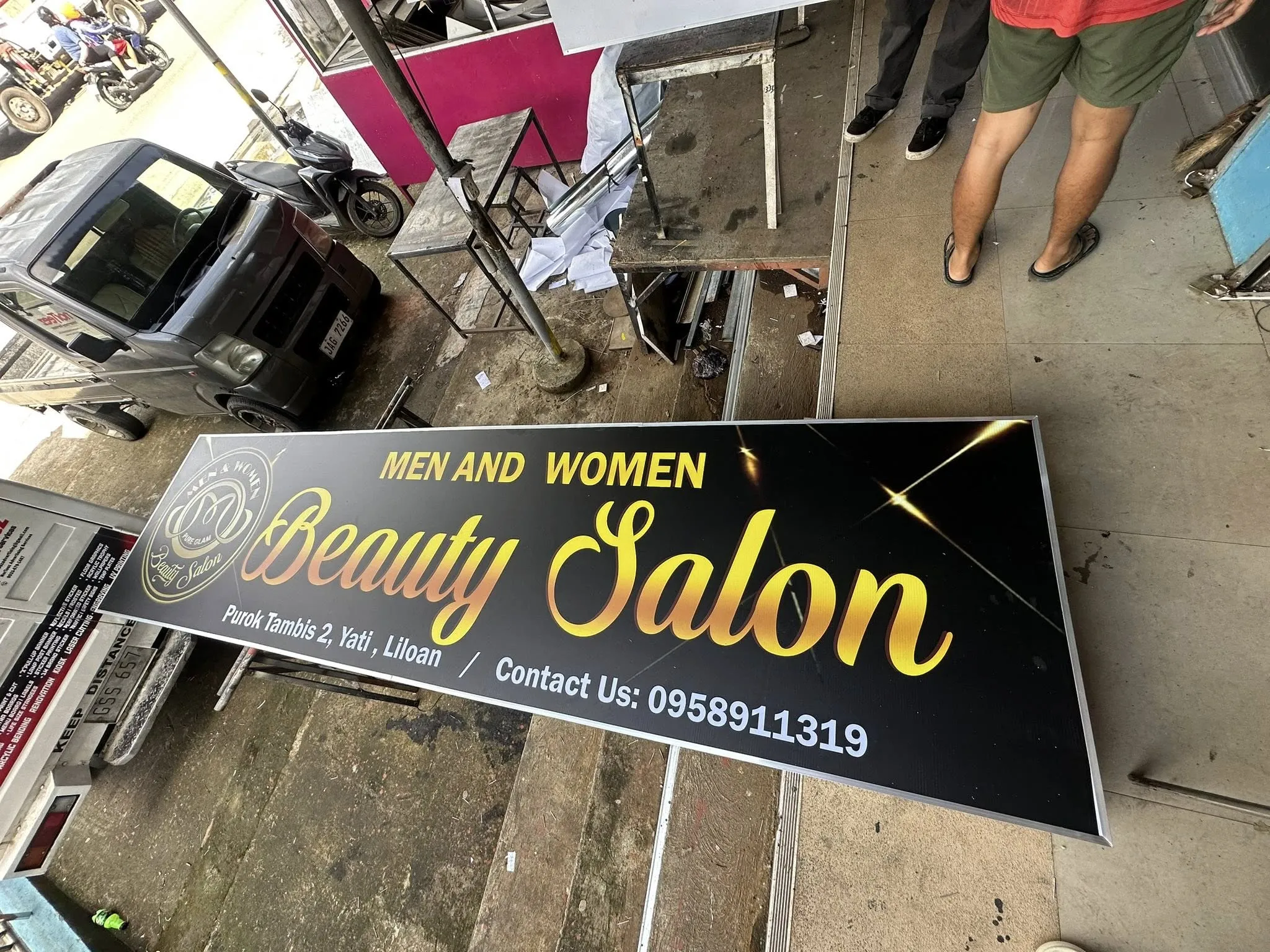 Men and Women Beauty Salon Panaflex Signage