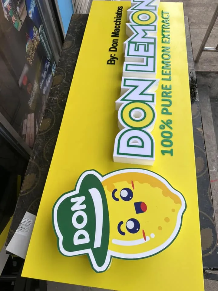 Don Lemon acrylic signage installation in Cebu