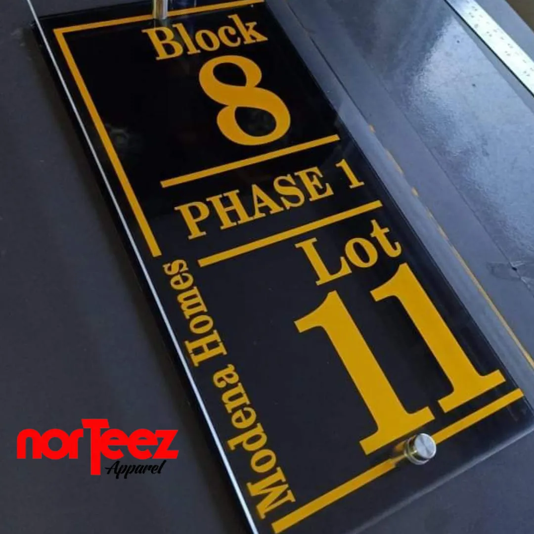 Acrylic home number fabrication in Cebu