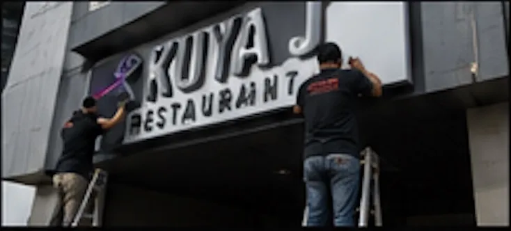 Professional signage installation in Cebu