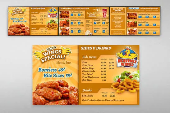 Wings Menu Board