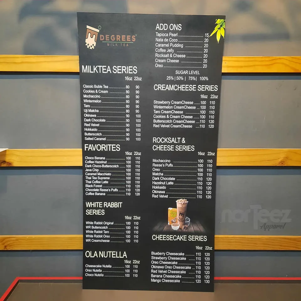 Custom menu boards in Cebu